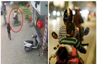 Chở trẻ nhỏ bằng xe máy - Dễ gặp tai nạn từ chính sai lầm của cha mẹ