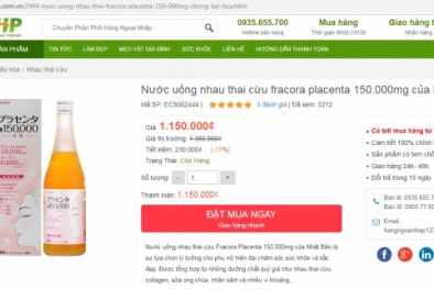 Cẩn trọng trước thông tin quảng cáo thực phẩm bảo vệ sức khỏe Fracora Placenta Drink