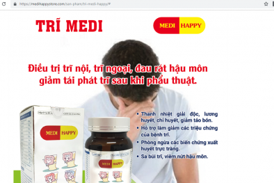 Sản phẩm Trĩ Medi - Medi Happy: Lập lờ quảng cáo, có dấu hiệu 'lừa dối' người tiêu dùng