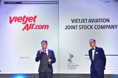 Giải thưởng 'Nơi làm việc tốt nhất châu Á 2019' gọi tên Vietjet
