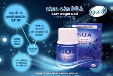 Sản phẩm tăng cân SQA có dấu hiệu mập mờ nguồn gốc xuất xứ?