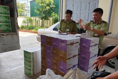 Nhập lậu sữa chua đóng chai không rõ nguồn gốc về các tỉnh tiêu thụ