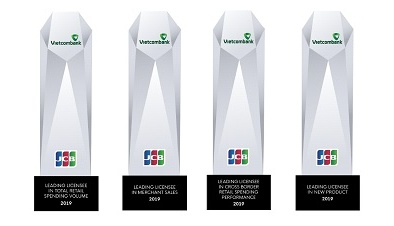 Vietcombank nhận các giải thưởng của Tổ chức thẻ quốc tế JCB