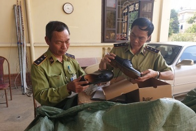 Vận chuyển lượng lớn giầy giả da nam, túi xách nữ không rõ nguồn gốc về các tỉnh bán