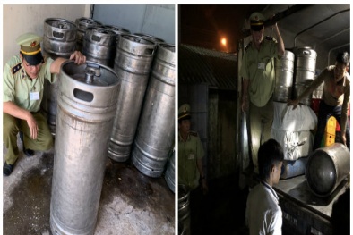 Chặn đứng 900 lít bia hơi không rõ nguồn gốc tuồn về Bình Phước bán kiếm lời