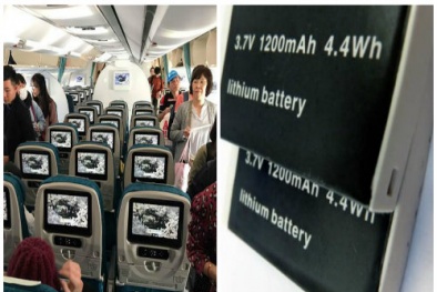 Cấm vận chuyển pin Lithium và thiết bị điện tử sử dụng pin Lithium trên máy bay