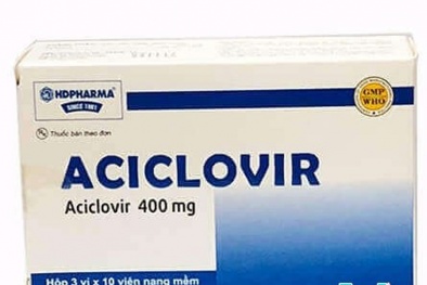 Thu hồi thuốc Viên nang mềm Aciclovir 400 mg không đạt tiêu chuẩn chất lượng