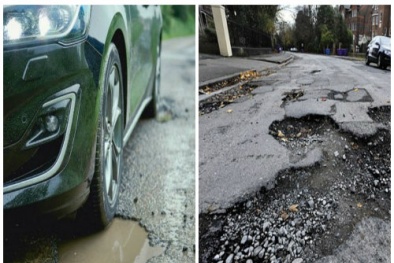Cảnh báo khi lái xe ô tô vượt ổ gà trên đường để không hại xe, tránh tai nạn