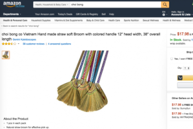 Chổi đót, nón lá 'made in Vietnam' hot trên Amazon
