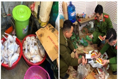 Mua thịt gà, phủ tạng không rõ nguồn gốc về sơ chế và đóng gói bán ra thị trường