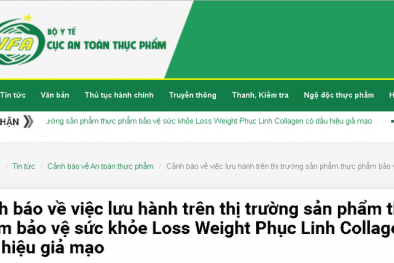 Cảnh báo sản phẩm Loss Weight Phục Linh Collagen có dấu hiệu giả mạo