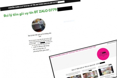 Công khai bán tiền giả