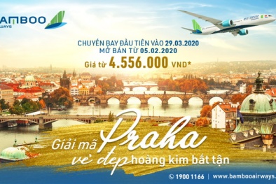 Bay thẳng Việt Nam – Séc giá từ hơn 4,5 triệu đồng với Bamboo Airways