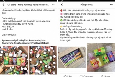 Người tiêu dùng cẩn trọng với gel rửa tay trôi nổi bán tràn lan trên mạng