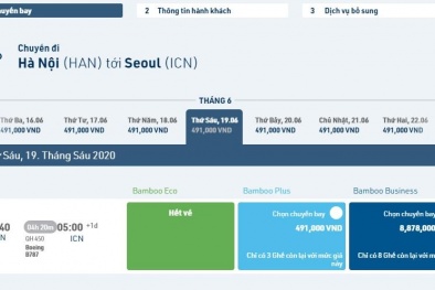 Bay thẳng Hà Nội – Incheon (Hàn Quốc) từ 491.000 VNĐ với Bamboo Airways