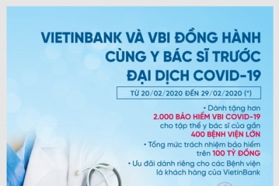 VietinBank và VBI đồng hành cùng các y, bác sỹ trước đại dịch COVID-19
