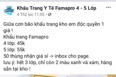 Mua khẩu trang qua mạng: Cháo múc trước, tiền trao sau