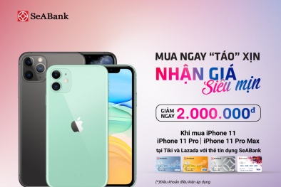 Mua Iphone giá siêu ưu đãi trên Tiki, Lazada bằng thẻ SeaBank