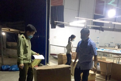 Phát hiện cơ sở sản xuất khẩu trang không phép tại Bắc Giang