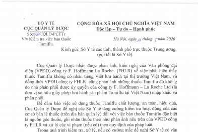 Tăng cường kiểm tra việc bán thuốc Tamiflu không nhãn hiệu tiếng Việt trên thị trường