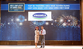 Vinamilk được các bạn trẻ bình chọn là thương hiệu nhà tuyển dụng hấp dẫn nhất Việt Nam