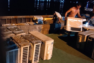 30 tấn hàng điện lạnh, điện tử đã qua sử dụng bị bắt giữ