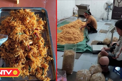 Khô gà lá chanh chế biến từ gà thải loạt 'đắt như tôm tươi'