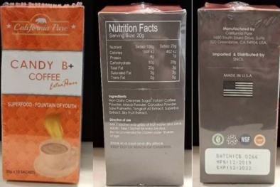 Cảnh báo: Sản phẩm Candy B+ Coffee Extra Power chứa chất không được cấp phép tại Việt Nam
