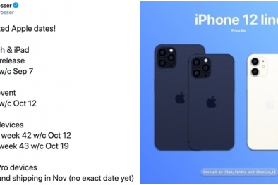 iPhone 12 lộ ngày ra mắt thị trường và giá bán khởi điểm gây bất ngờ
