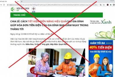 Cảnh báo tình trạng giả mạo thương hiệu EVN để quảng cáo bán hàng