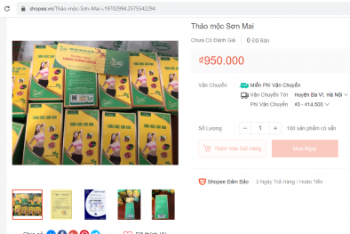 Thảo Mộc Sơn Mai tự phong là sản phẩm “Giảm cân số 1 Việt Nam”?