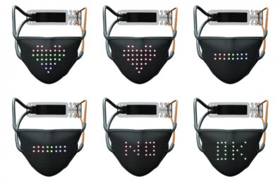 Loại khẩu trang đặc biệt có khả năng hiển thị nụ cười, sáng đèn nhấp nháy khi nói