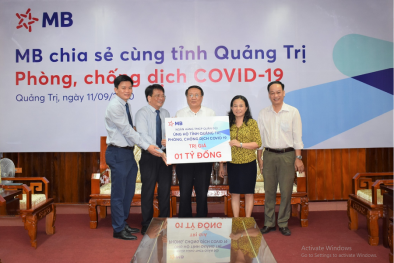 MB ủng hộ Quảng Trị 1 tỷ đồng chống dịch Covid-19