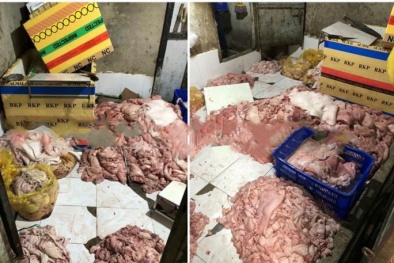 Gần 1,5 tấn da và mỡ heo hôi thối suýt lên 'bàn nhậu' ở TP.HCM