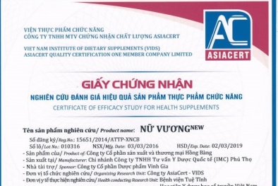 Dược phẩm Vinh Gia thử nghiệm lâm sàng để chứng minh tác dụng của Nữ Vương New 