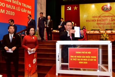 Thành ủy Hà Nội tiếp tục kêu gọi ủng hộ đồng bào miền Trung bị thiệt hại do mưa lũ