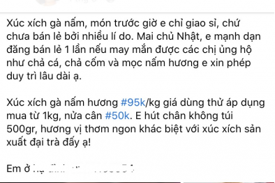 Xúc xích gà giá 99.000 đồng/1kg, liệu có an toàn?
