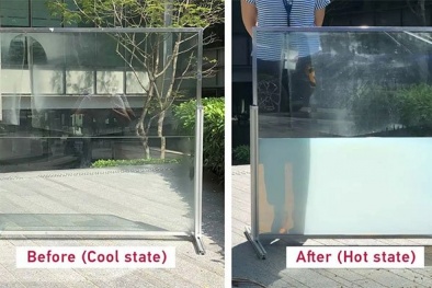 Cửa sổ chứa chấp lỏng hấp thụ nhiệt mặt trời vào ban ngày, giải phóng vào ban đêm