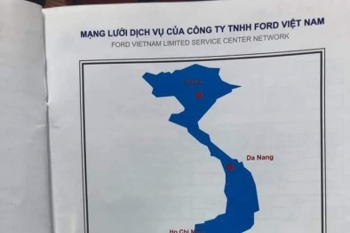 Ford Việt Nam in thiếu hai quần đảo Trường Sa, Hoàng Sa trên bản đồ Việt Nam