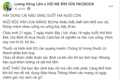 Trẻ ngộ độc chì do uống thuốc cam từ những sai lầm đáng tiếc