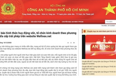 Cảnh báo phương thức kinh doanh đa cấp trái phép trên Wefinex