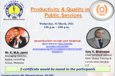 Trực tuyến Hội thảo Năng suất và Chất lượng trong dịch vụ công