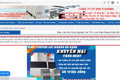 Quảng cáo máy làm đá viên Fushima công nghệ Nhật Bản, chất lượng liệu có đảm bảo?