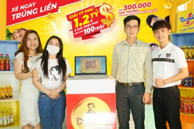 Thợ điện trúng 100 triệu đồng khi uống Number 1: ‘Tôi dành tiền điều trị ung thư cho ba’