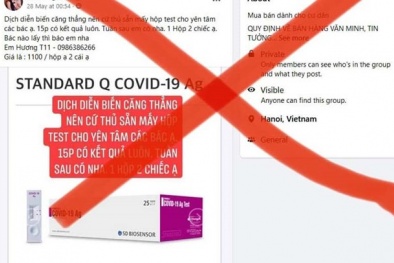 Bộ Y tế đề nghị: Cảnh giác với việc rao bán các kit xét nghiệm nhanh COVID-19