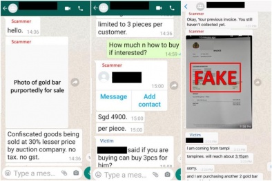 Cảnh báo chiêu trò lừa đảo mua bán vàng miếng qua tài khoản Whatsapp