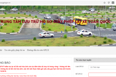 Bộ GTVT cảnh báo website giả mạo trang thông tin điện tử Giấy phép lái xe
