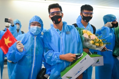 Chuyến bay đặc biệt của Bamboo Airways đón những 'chiến binh sao vàng' của Đội tuyển Việt Nam về nước