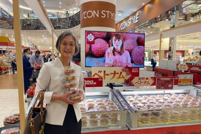 Nông sản Việt được bày bán trong 350 siêu thị Aeon tại Nhật Bản