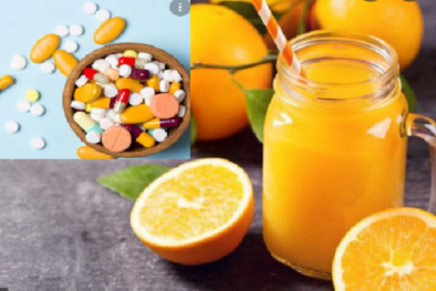 Nước cam có thể làm giảm hấp thu một số loại thuốc, người tiêu dùng cần dùng đúng